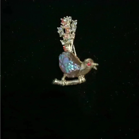 BSK Peacock Brooch - Picture 1 of 3